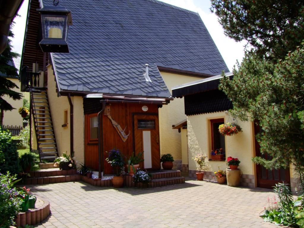 נויהאוזן Ferienhaus Erzgebirge "An Der Trebe" Mit Kamin Und Sauna חדר תמונה
